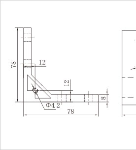 單槽鋁型材強(qiáng)力角件二維圖 單槽鋁型材強(qiáng)力角件二維圖