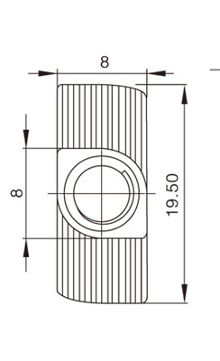 鋁型材T型螺母二維圖 鋁型材T型螺母二維圖
