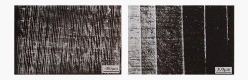 鋁型材陽(yáng)極氧化膜裂紋對(duì)比圖1