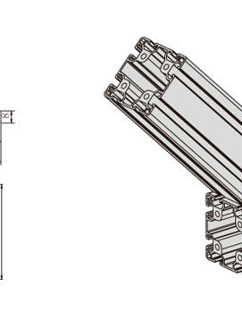 135度鋁型材角碼安裝示意圖1 135度鋁型材角碼安裝示意圖1
