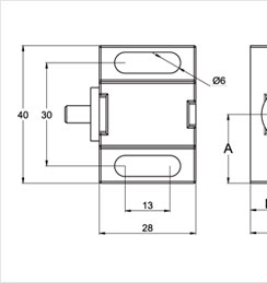 門吸二維圖 門吸二維圖