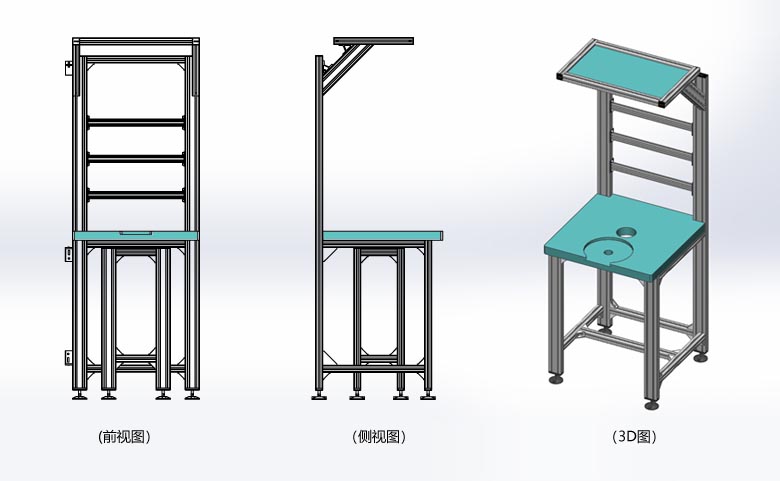 防靜電工作臺設(shè)計圖紙